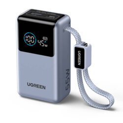 Baterie externa USB, Type-C 10000mAh Ugreen, 55W, gri, 75701B