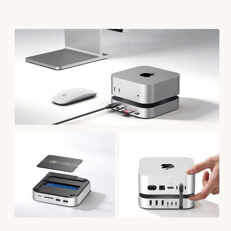 Hub 10in1 Mac mini M4, USB-C, USB-A, SD/TF, M.2 Ugreen, 95094
