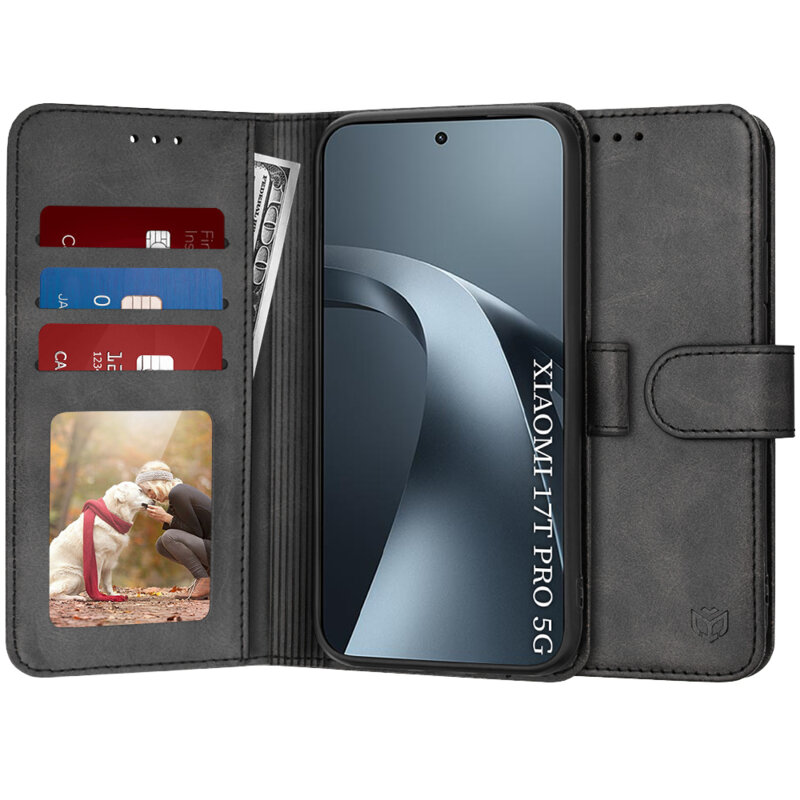 Husa 360 Xiaomi 17T Pro Techsuit Diary Book, negru