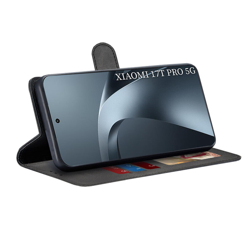 Husa 360 Xiaomi 17T Pro Techsuit Diary Book, negru