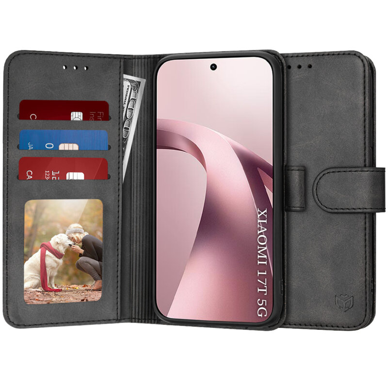 Husa 360 Xiaomi 17T Techsuit Diary Book, negru