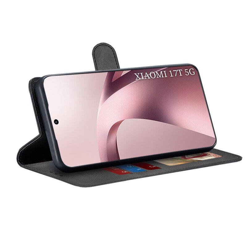 Husa 360 Xiaomi 17T Techsuit Diary Book, negru