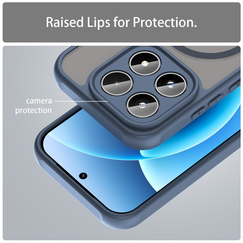 Husa Xiaomi 17T Pro Techsuit HaloFrost II MagSafe, bleumarin