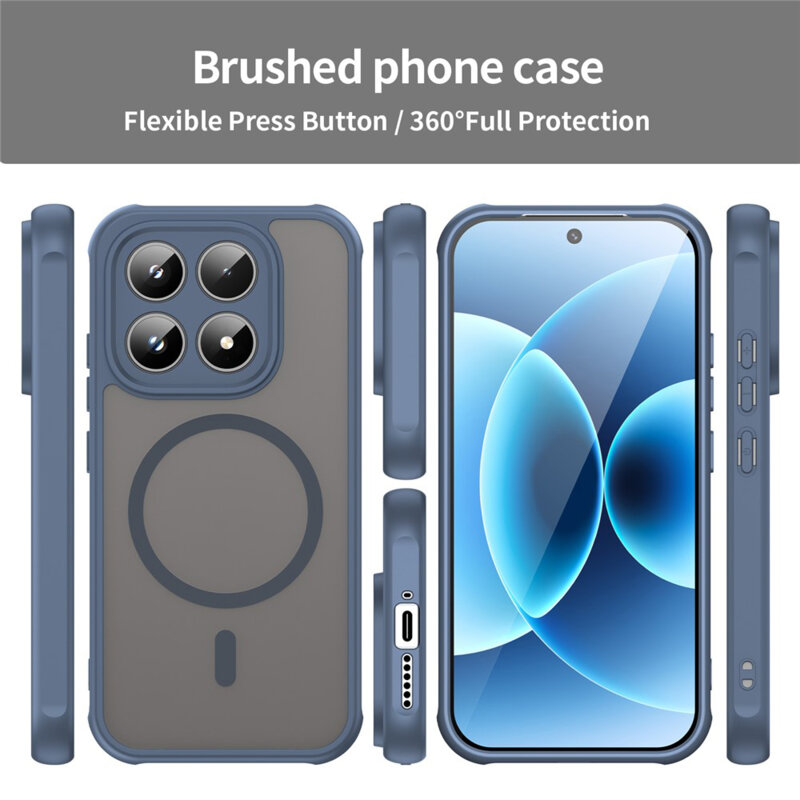 Husa Xiaomi 17T Pro Techsuit HaloFrost II MagSafe, bleumarin