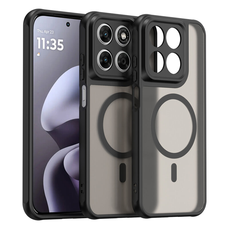 Husa Motorola Moto G67 Techsuit HaloFrost II MagSafe, negru