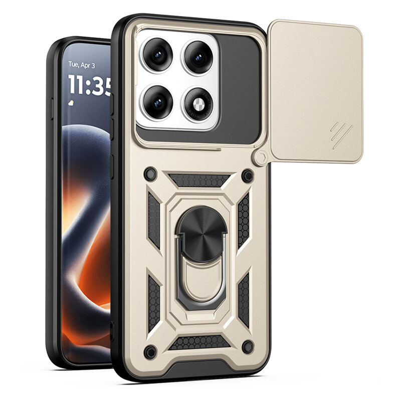 Husa Motorola Edge 70 Pro protectie camera Techsuit CamShield Series, auriu