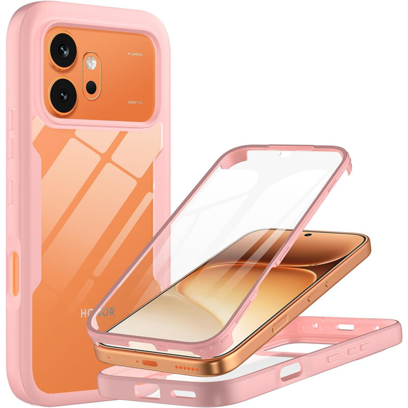 Husa 360° Honor 600 Techsuit ColorVerse, roz
