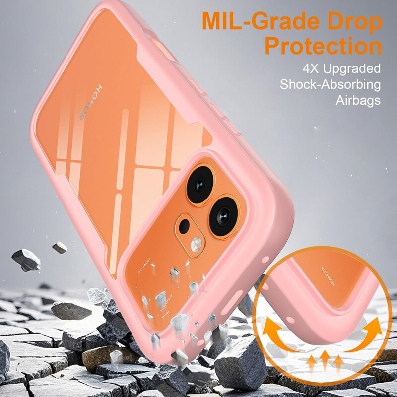 Husa 360° Honor 600 Techsuit ColorVerse, roz