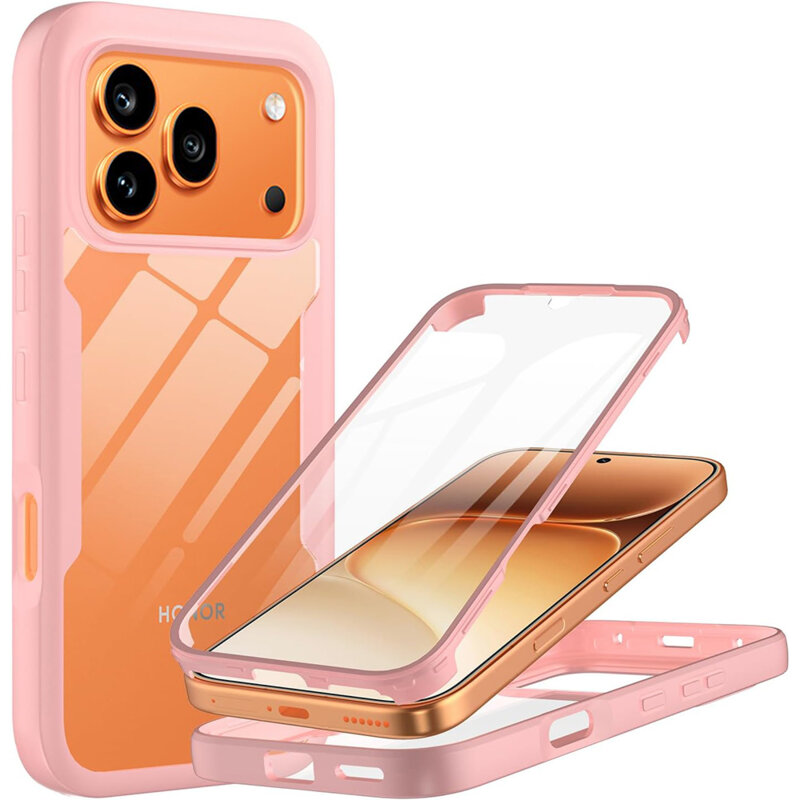 Husa 360° Honor 600 Pro Techsuit ColorVerse, roz