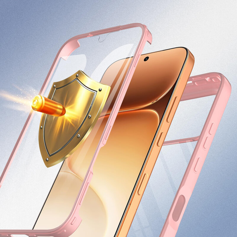 Husa 360° Honor 600 Pro Techsuit ColorVerse, roz