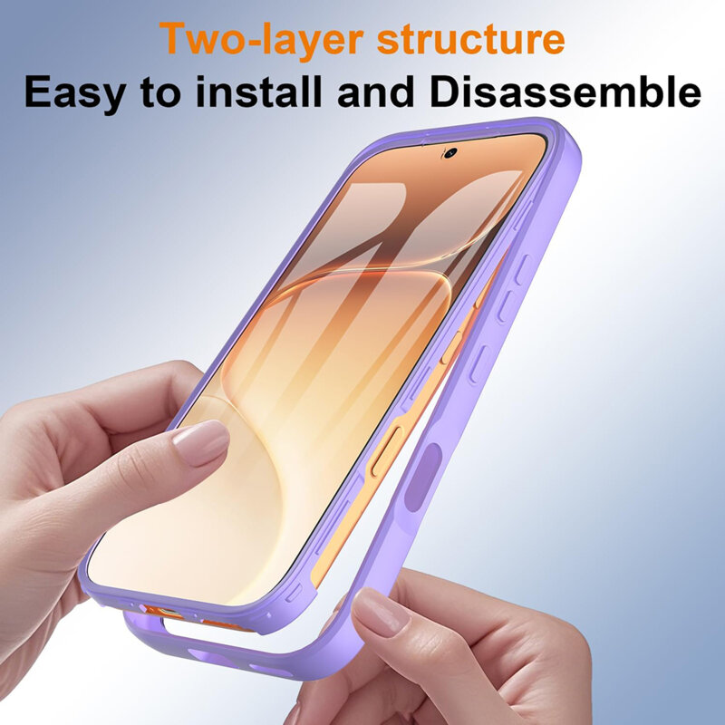 Husa 360° Honor 600 Techsuit ColorVerse, mov