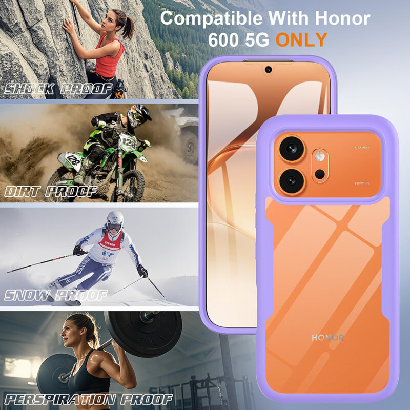 Husa 360° Honor 600 Techsuit ColorVerse, mov