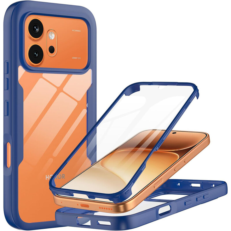 Husa 360° Honor 600 Techsuit ColorVerse, albastru