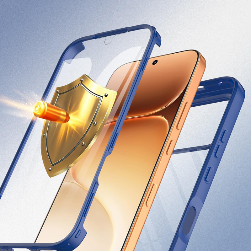 Husa 360° Honor 600 Pro Techsuit ColorVerse, albastru