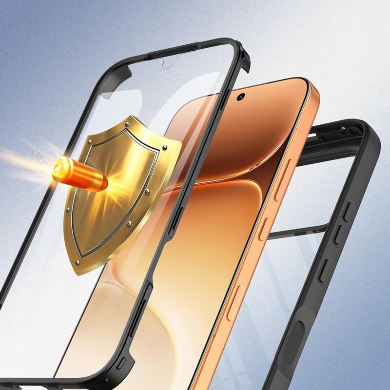 Husa 360° Honor 600 Techsuit ColorVerse, negru