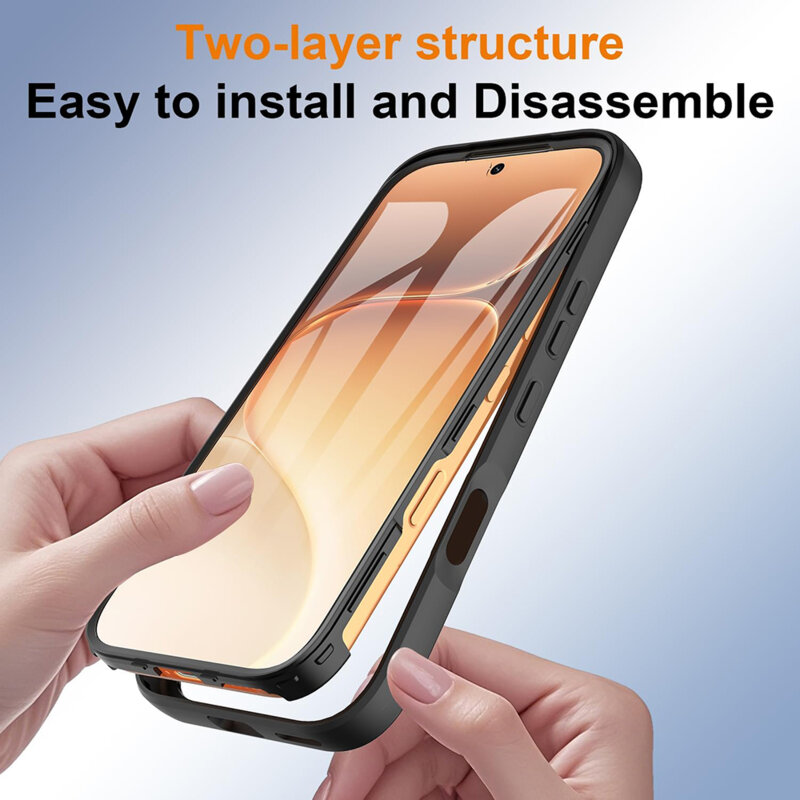 Husa 360° Honor 600 Pro Techsuit ColorVerse, negru