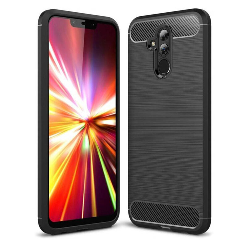 Husa Huawei Mate 20 Lite Techsuit Carbon Silicone, negru