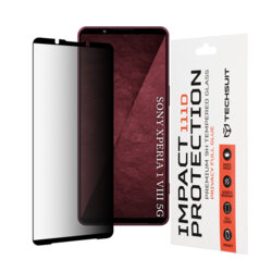 Folie sticla Sony Xperia 1 VIII Techsuit 111D Privacy Full Glue, negru