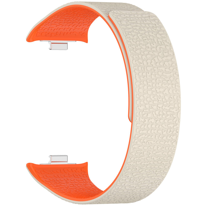 Curea Xiaomi Smart Band 10 Pro Techsuit, bej / portocaliu, W016
