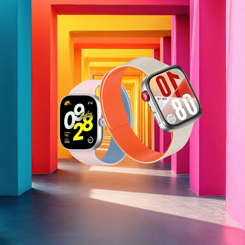 Curea Xiaomi Smart Band 10 Pro Techsuit, bej / portocaliu, W016