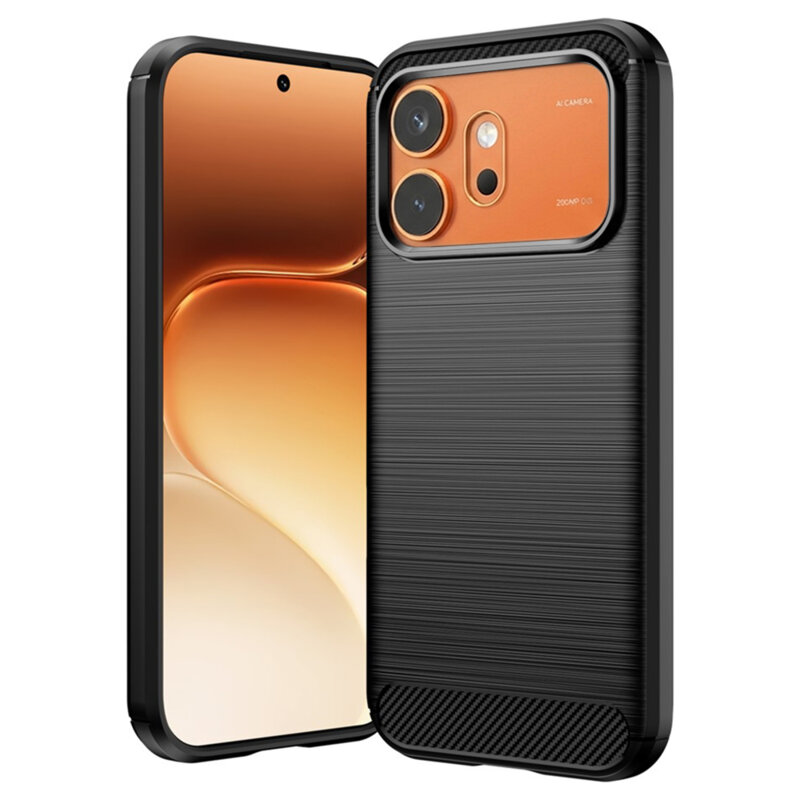 Husa Honor 600 Techsuit Carbon Silicone, negru