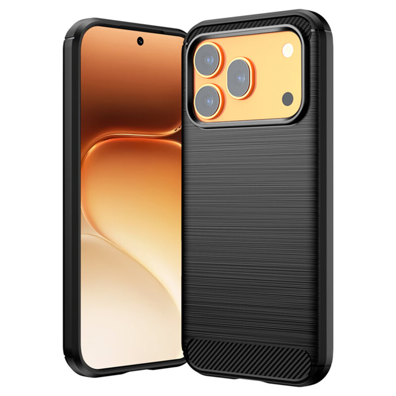 Husa Honor 600 Pro Techsuit Carbon Silicone, negru