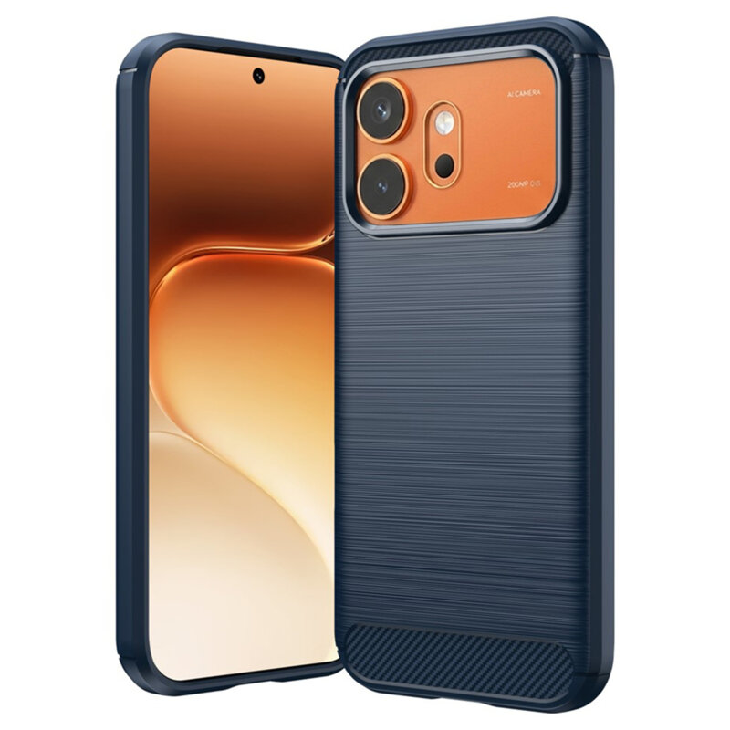 Husa Honor 600 Techsuit Carbon Silicone, albastru