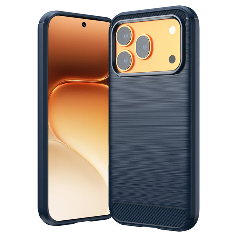 Husa Honor 600 Pro Techsuit Carbon Silicone, albastru