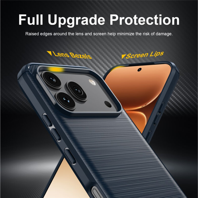 Husa Honor 600 Pro Techsuit Carbon Silicone, albastru