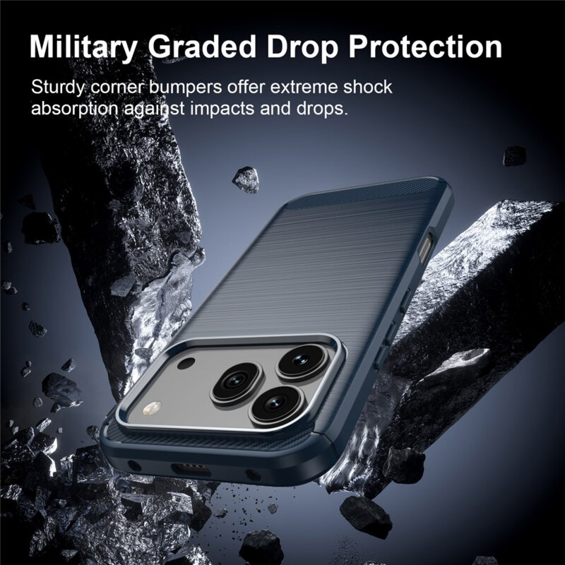 Husa Honor 600 Pro Techsuit Carbon Silicone, albastru