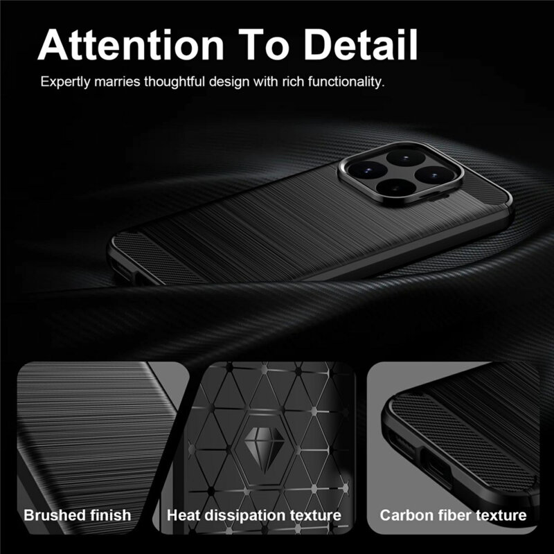 Husa Xiaomi 17T Techsuit Carbon Silicone, negru