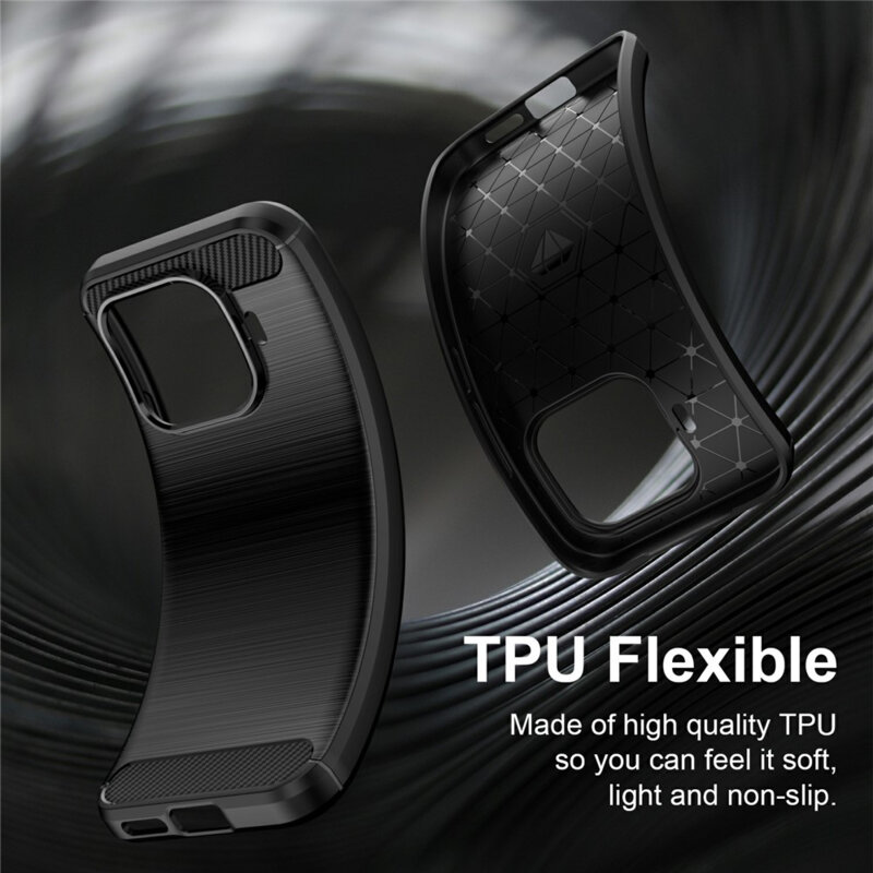 Husa Xiaomi 17T Techsuit Carbon Silicone, negru