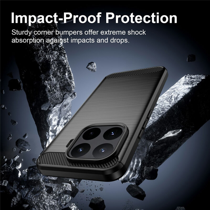 Husa Xiaomi 17T Pro Techsuit Carbon Silicone, negru