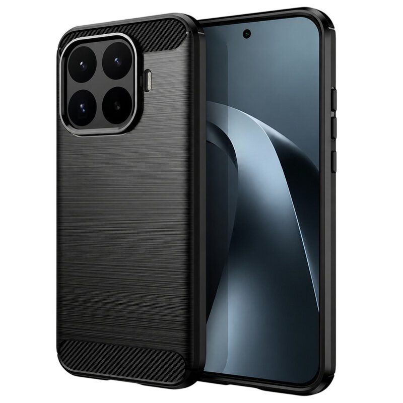 Husa Xiaomi 17T Techsuit Carbon Silicone, negru