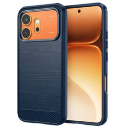 Husa Honor 600 Techsuit Carbon Silicone, albastru