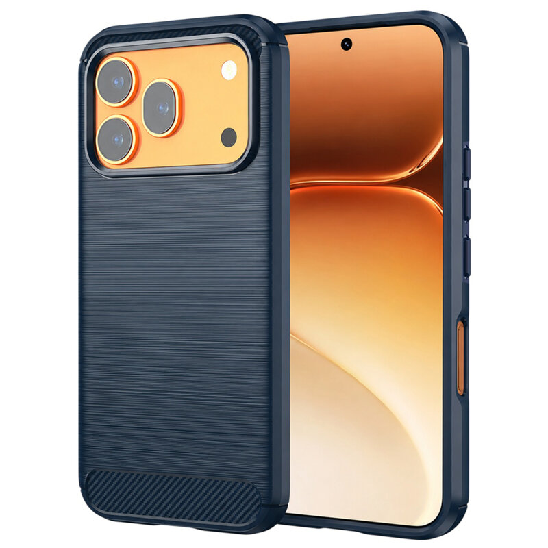 Husa Honor 600 Pro Techsuit Carbon Silicone, albastru