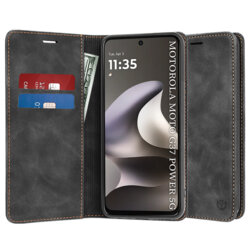 Husa piele Motorola Moto G37 Power Techsuit Confy Cover, negru