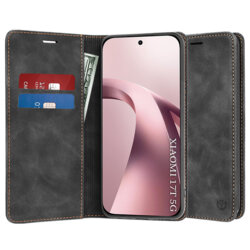 Husa piele Xiaomi 17T Techsuit Confy Cover, negru