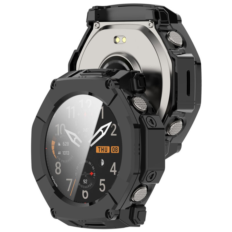 [Pachet 360°] Husa + folie Amazfit T-Rex Ultra 2 Techsuit Defense, negru