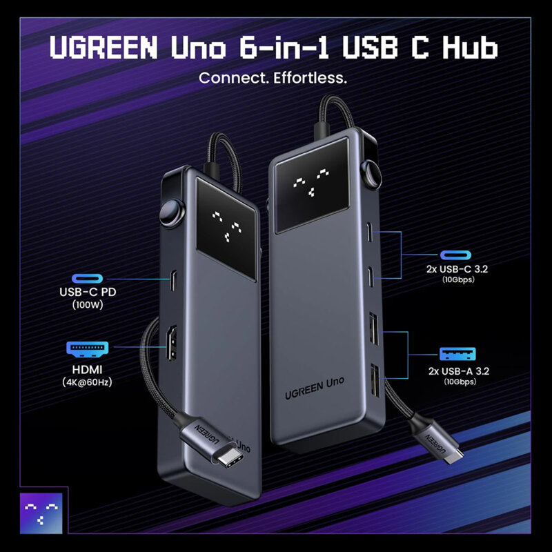 Docking station, hub USB, Type-C, HDMI Ugreen, 20W, 75177