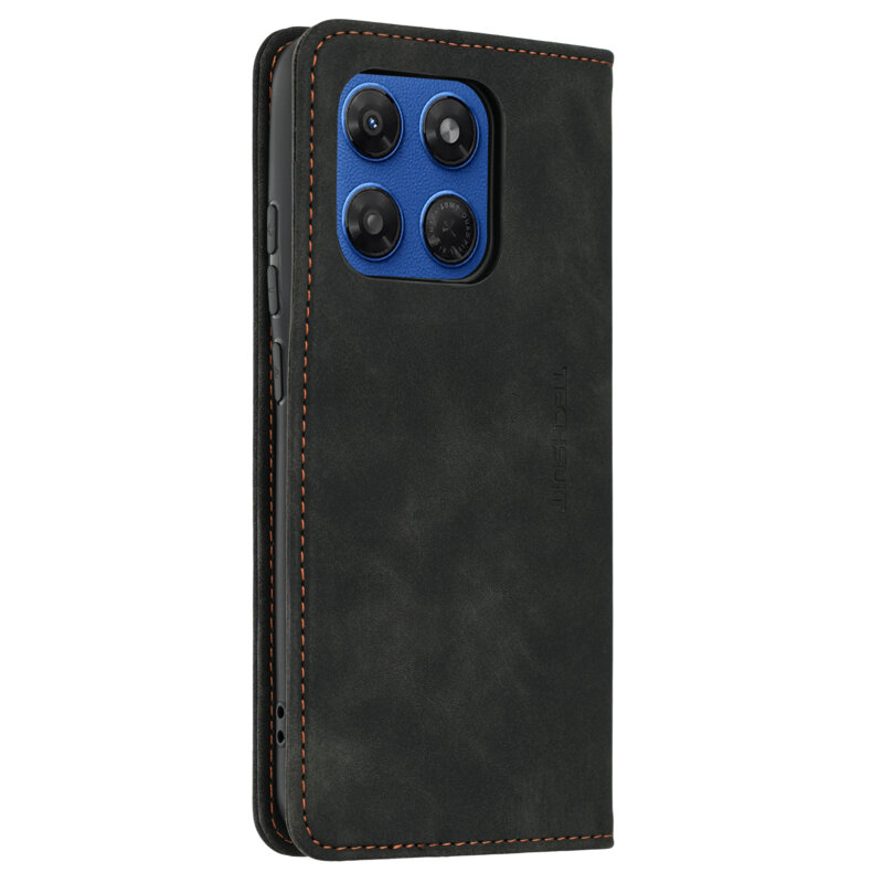 Husa piele Motorola Moto G37 Techsuit Confy Cover, negru