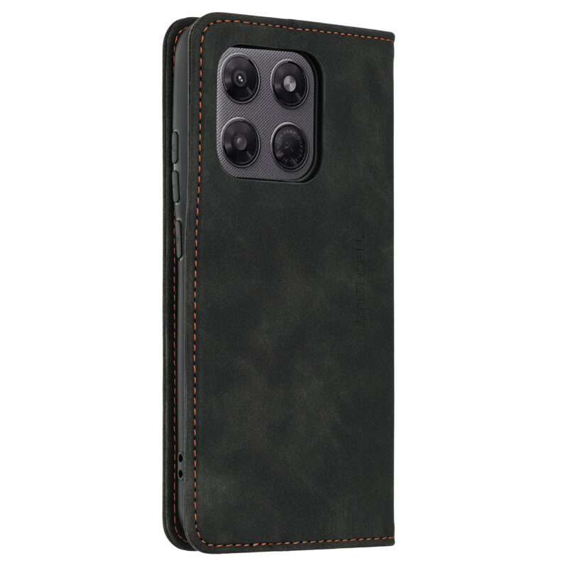 Husa piele Motorola Moto G37 Power Techsuit Confy Cover, negru