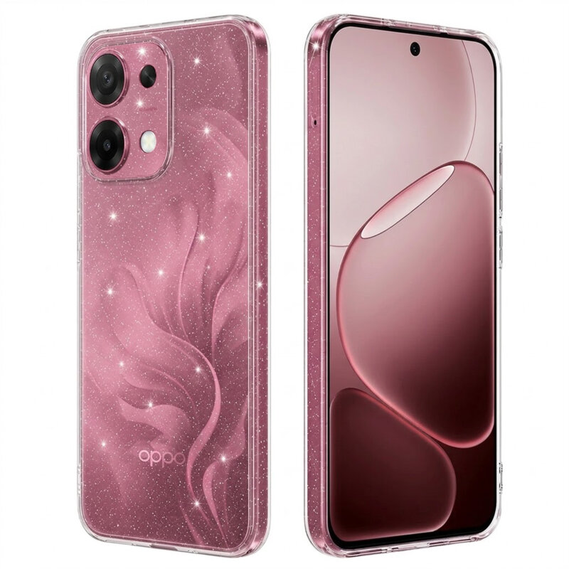 Husa sclipici Oppo A6 Pro 4G Techsuit SparkleSkin, transparenta
