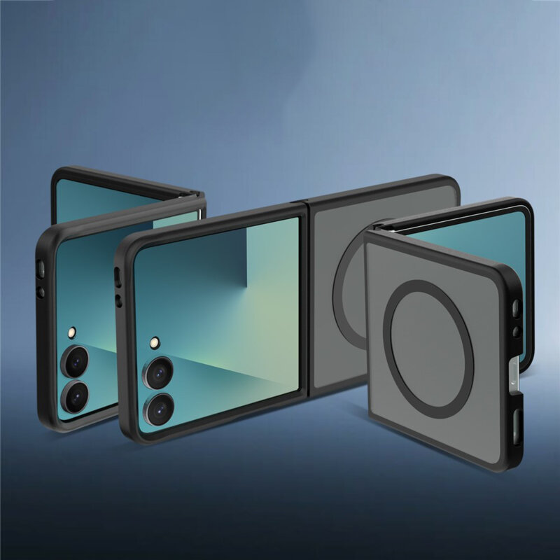 Husa Samsung Galaxy Z Flip8 Techsuit PureFrost MagSafe, negru frost