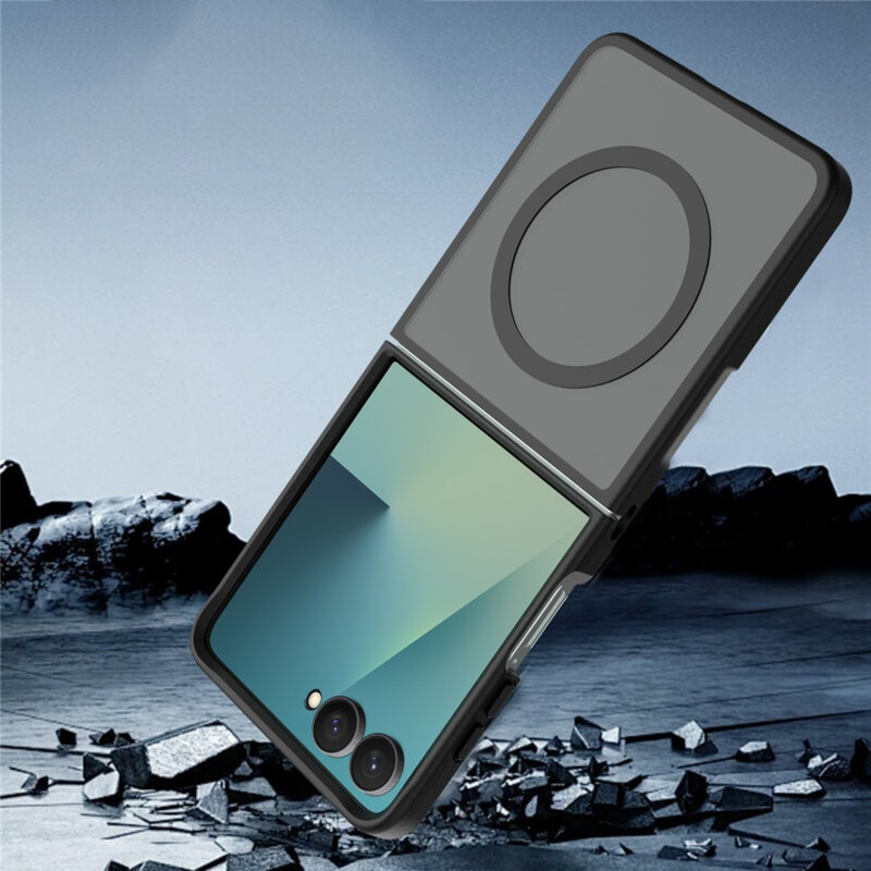 Husa Samsung Galaxy Z Flip8 Techsuit PureFrost MagSafe, negru frost