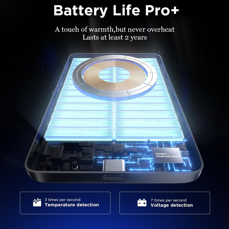 Baterie externa Qi2 magnetica Lisen L601 Pro, 27W, 10000mAh, gri