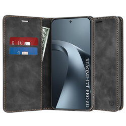 Husa piele Xiaomi 17T Pro Techsuit Confy Cover, negru