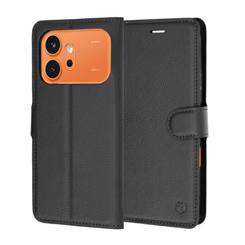 Husa Honor 600 Techsuit Leather Folio, negru