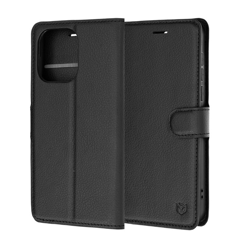 Husa OnePlus Nord 6 Techsuit Leather Folio, negru