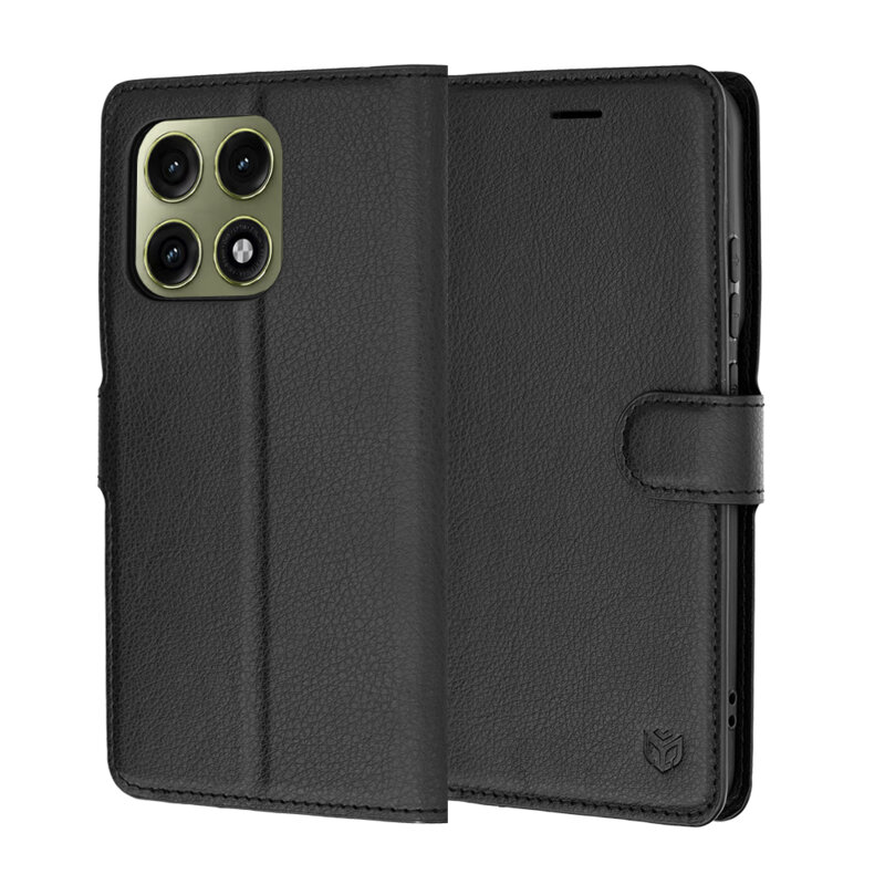 Husa Motorola Edge 70 Pro Techsuit Leather Folio, negru